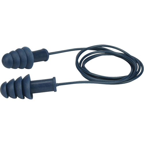 Bouchons doreilles en TPR d&eacute;tectables et r&eacute;utilisables, Avec cordon, Vrac - Boîte, 27 dB NRR, Taille unique Auto Electric Service Ltd.