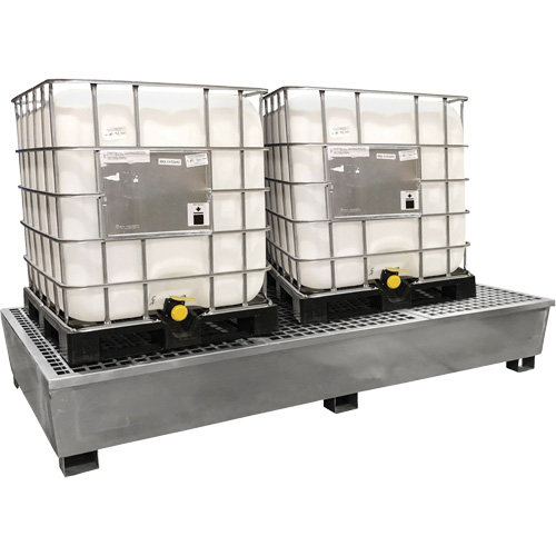 Steel Ultra-Twin IBC Spill Pallet&reg;, 370 US gal. Spill Capacity, 103.8" x 26.8" x 51.1" Auto Electric Service Ltd.