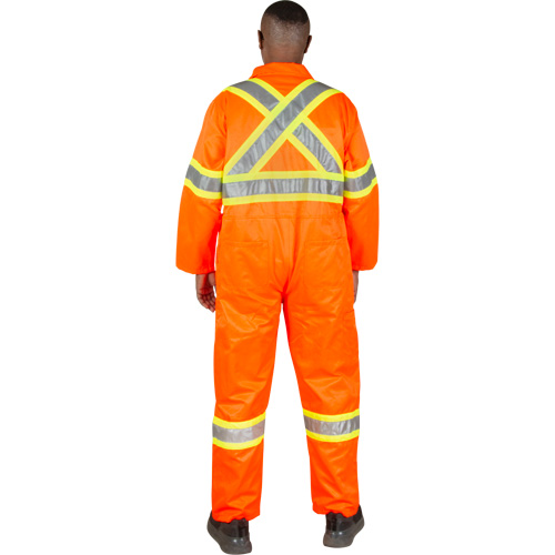 Combinaison de s&eacute;curit&eacute; non doubl&eacute;e, Petit, Orange haute visibilit&eacute; Auto Electric Service Ltd.