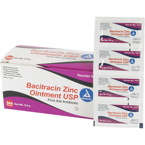Tampons de premiers soins au bacitracin et zinc Efcom Limited, Onguent, Antibiotique Auto Electric Service Ltd.