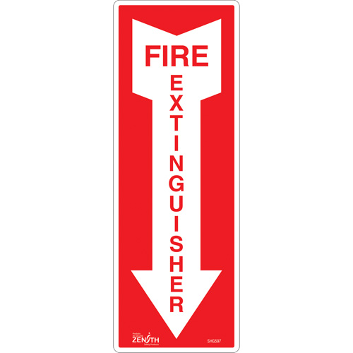 Enseigne Fire Extinguisher, 5" x 14", Vinyle, Anglais avec pictogramme Auto Electric Service Ltd.