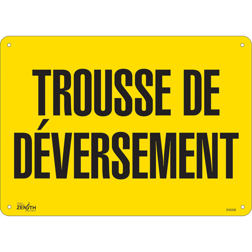 Enseigne  Trousse de d&eacute;versement , 10" x 14", Plastique, Français Auto Electric Service Ltd.