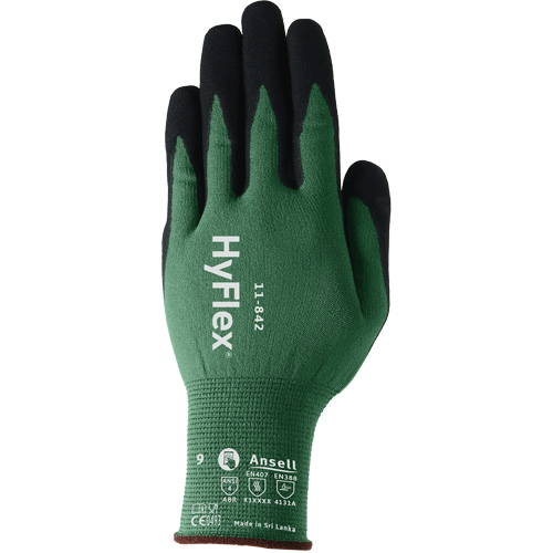 HyFlex&reg; 11-842 Sustainable Multi-Purpose Gloves, 5, Foam Nitrile Coating, 15 Gauge, Nylon Shell Auto Electric Service Ltd.