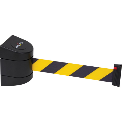 Barri&egrave;re murale magn&eacute;tique avec bande magn&eacute;tique, Plastique, Fixation magn&eacute;tique, 15', Ruban Noir et jaune Auto Electric Service Ltd.