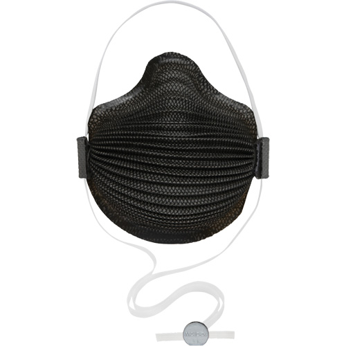 Masques jetables AirWave s&eacute;rie M noirs avec SmartStrap et embout nasal, N95, Certifi&eacute; NIOSH, Moyen/grand Auto Electric Service Ltd.
