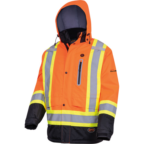5407 Manteau de s&eacute;curit&eacute; imperm&eacute;able, isol&eacute;e et chauff&eacute;e, Hommes, Petit, Orange haute visibilit&eacute; Auto Electric Service Ltd.