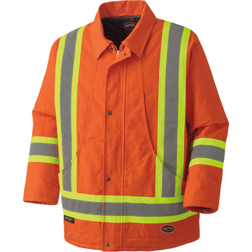 5537A Quilted Duck Safety Parka, High Visibility Orange, Small Auto Electric Service Ltd.
