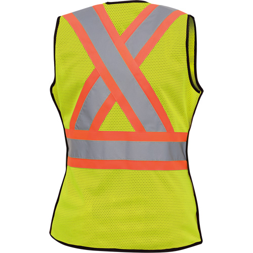489 Women's High-Visibility Safety Tear-Away Vest, High Visibility Lime-Yellow, X-Small, Polyester Auto Electric Service Ltd.