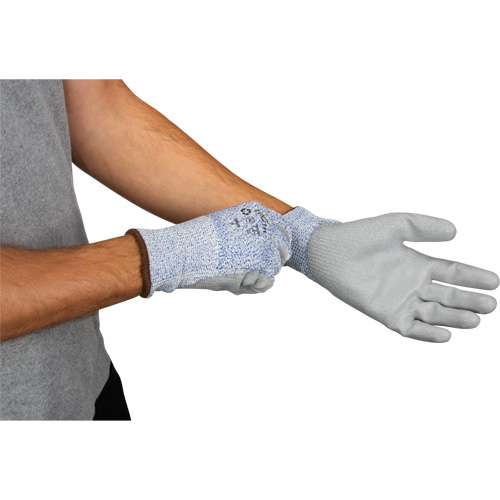 Gants &eacute;lastiques &eacute;cologiques r&eacute;sistants &agrave; la coupe, Taille 10, Calibre 13, Rev&ecirc;tement Polyur&eacute;thane, Enveloppe en PEHP/rPET, ASTM ANSI niveau A2 Auto Electric Service Ltd.