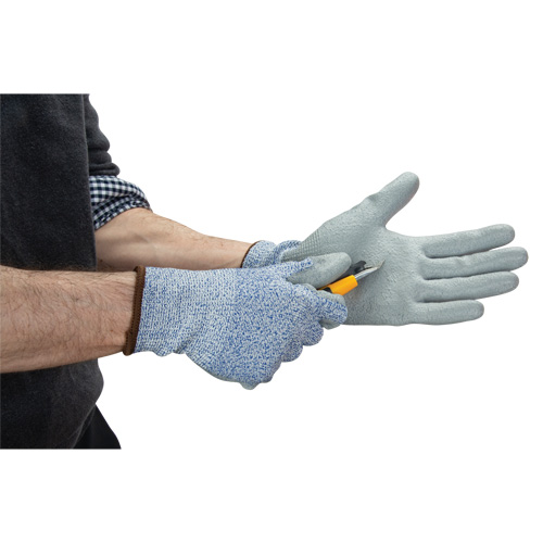 Gants &eacute;lastiques &eacute;cologiques r&eacute;sistants &agrave; la coupe, Taille 10, Calibre 13, Rev&ecirc;tement Polyur&eacute;thane, Enveloppe en PEHP/rPET, ASTM ANSI niveau A2 Auto Electric Service Ltd.