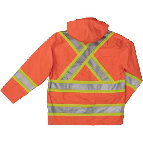 Ripstop Safety Rain Jacket, Polyester, Small, High Visibility Orange Auto Electric Service Ltd.