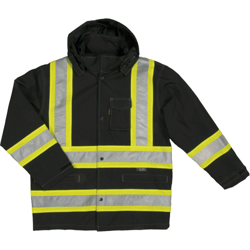 Manteau de s&eacute;curit&eacute; imperm&eacute;able en tissu ind&eacute;chirable Ripstop, Polyester, 4T-Grand, Noir Auto Electric Service Ltd.