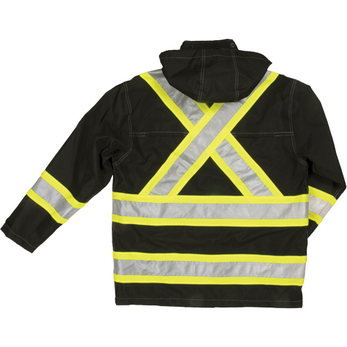 Manteau de s&eacute;curit&eacute; imperm&eacute;able en tissu ind&eacute;chirable Ripstop, Polyester, 4T-Grand, Noir Auto Electric Service Ltd.