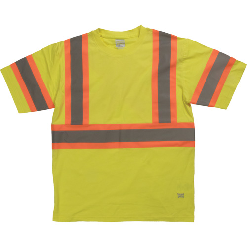 Chemise de s&eacute;curit&eacute; &agrave; manches courtes, Coton, T-petit, Jaune lime haute visibilit&eacute; Auto Electric Service Ltd.