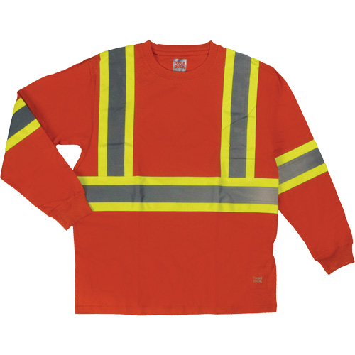 Long Sleeve Safety T-Shirt, Cotton, X-Small, High Visibility Orange Auto Electric Service Ltd.