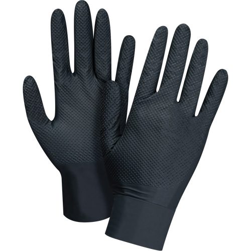 Heavyweight Tactile Grip Examination Gloves, Large, Nitrile, 8-mil, Powder-Free, Black, Class 2 Auto Electric Service Ltd.