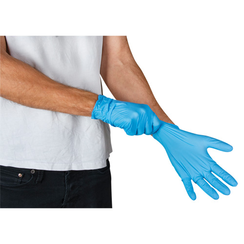 Emballages de gants jetables pour machine distributrice, Grand, Nitrile, 4,5 mils, Sans poudre, Bleu, Classe 2 Auto Electric Service Ltd.