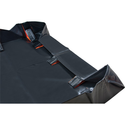 IBX Wall Pop-Up Berm, 268 US gal. Capacity, 6' W x 6' L x 12" H, Snap-Up Bracket Auto Electric Service Ltd.