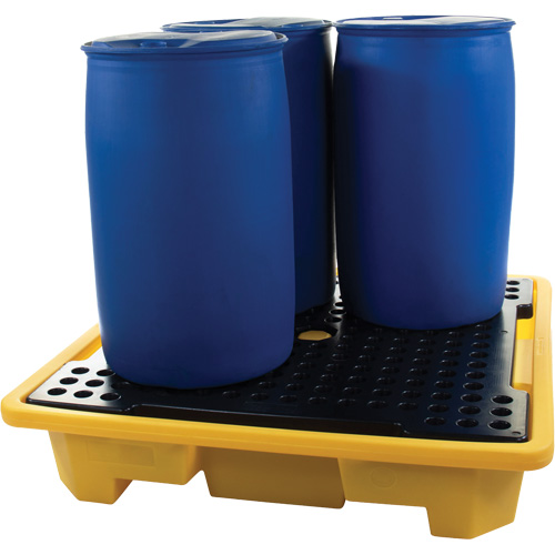 4-Drum Spill Pallet, 66 US gal. Spill Capacity, 57.5" x 57.5" x 12" Auto Electric Service Ltd.