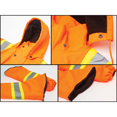 Parka d'hiver imperm&eacute;able 7-en-1, Orange haute visibilit&eacute;, Moyen Auto Electric Service Ltd.