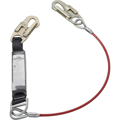 SA-5500-4 Shock Absorbing Lanyard, 4', Snap Hook Center, Snap Hook Leg Ends, Galvanized Steel Auto Electric Service Ltd.