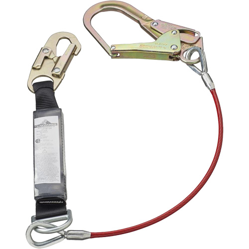 SA-5502-6 Shock Absorbing Lanyard, 6', Form Hook Center, Snap Hook Leg Ends, Galvanized Steel Auto Electric Service Ltd.