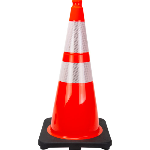 Premium Traffic Cone, 28", Orange, 4" & 6" Reflective Collar(s) Auto Electric Service Ltd.