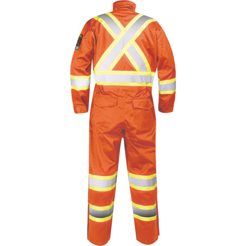 Combinaison ignifug&eacute;e avec bandes haute visibilit&eacute;, Taille Petit, Orange Auto Electric Service Ltd.