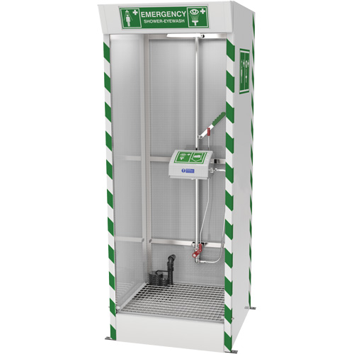 Emergency Cubicle Shower & Covered Eye & Face Wash with Sump Pump Auto Electric Service Ltd.