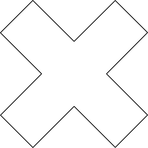 Floor Marking Shapes, Cross, 9.5" L x 3.5" W, White, Vinyl Auto Electric Service Ltd.