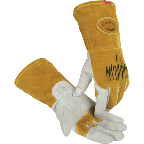 Caiman&reg; Premium TIG/MIG Welder's Gloves with FR Insulated Split Cowhide Back, Grain Goatskin, Size Small Auto Electric Service Ltd.