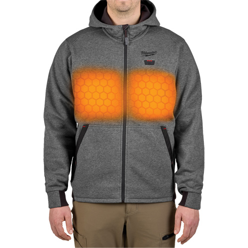 M12 Heated Hoodie with Battery, Men's, X-Large, Grey, Poly-Cotton Auto Electric Service Ltd.