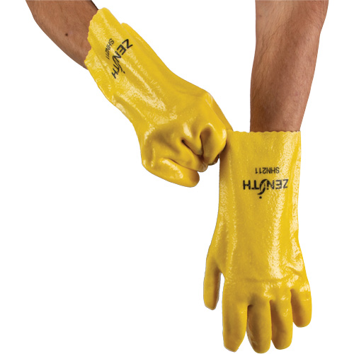 Gants &agrave; fini rugueux et r&eacute;sistants aux produits chimiques, Taille 9, 12" lo, PVC, Doublure en Interlock, 47-mil Auto Electric Service Ltd.