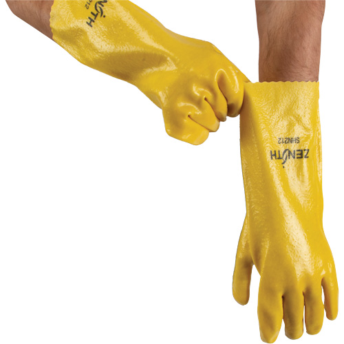 Rough-Finish Chemical-Resistant Gloves, Size 9, 14" L, PVC, Interlock Inner Lining, 47-mil Auto Electric Service Ltd.