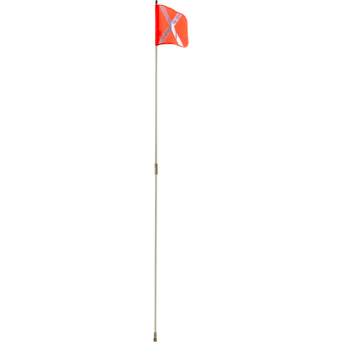 Heavy-Duty Safety Whip, Threaded Mount, 8' High, Orange with Reflective X Auto Electric Service Ltd.