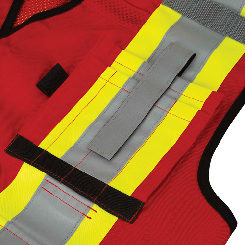 6678 High-Visibility Antimicrobial Mesh-Back Surveyor Vest, Red, Small, Polyester Auto Electric Service Ltd.