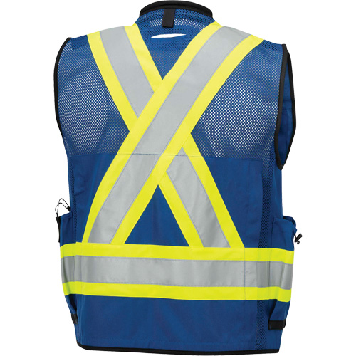 6681 High-Visibility Antimicrobial Mesh-Back Surveyor Vest, Royal Blue, Small, Polyester Auto Electric Service Ltd.
