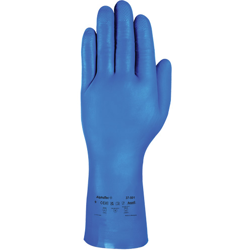 AlphaTec&reg; 37-501 Blue Medium-Duty Chemical-Resistant Gloves, Size 7, 13" L, Nitrile, 16.5-mil Auto Electric Service Ltd.