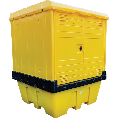 Hard Cover IBC Spill Pallet, 70" L x 70" W x 90" H, 1135 lbs. Load Capacity Auto Electric Service Ltd.