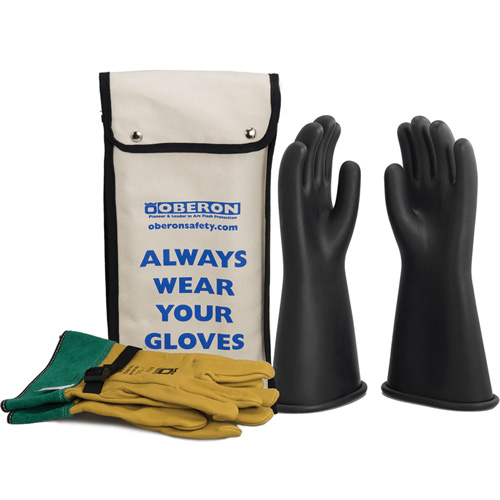 Ensemble de gants en caoutchouc pour l'&eacute;lectricit&eacute; de classe 1, 8, 14" lo, 37 cal/cm², NFPA 70E Auto Electric Service Ltd.