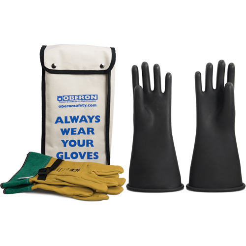 Ensemble de gants en caoutchouc pour l'&eacute;lectricit&eacute; de classe 2, 9, 14" lo, 37 cal/cm², NFPA 70E Auto Electric Service Ltd.