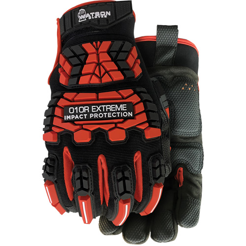 010R Extreme Red Impact Resistant Gloves, X-Small, Microfibre Palm, Hook & Loop Cuff Auto Electric Service Ltd.