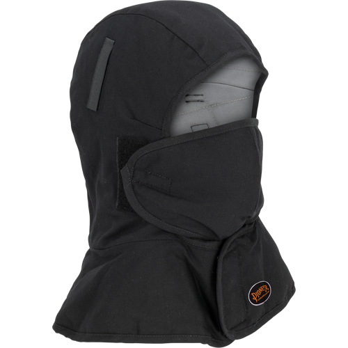 Doublure matelass&eacute;e ignifug&eacute;e Pioneer 765A pour casque de s&eacute;curit&eacute; avec un long cou et embout buccal amovible, Noir/Gris, Coton/FR-Tech/Modacrylique/Nylon Auto Electric Service Ltd.