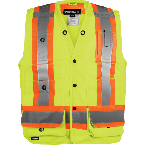 Veste haute visibilit&eacute; pour arpenteur, Orange haute visibilit&eacute;, Petit, Polyester Auto Electric Service Ltd.