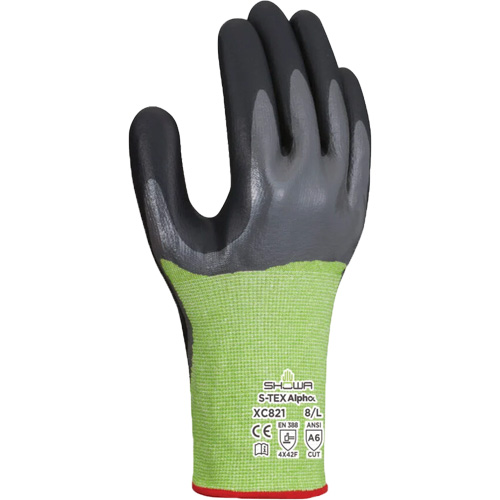 Gants r&eacute;sistants &agrave; la coupe S-TEX Alpha XC821, Taille 2T-Grand/10, Calibre 18, Rev&ecirc;tement Nitrile, Enveloppe en Polyester/Nylon/Polyur&eacute;thane/PEHP/Tungst&egrave;ne, ASTM ANSI niveau A6/EN 388 niveau F Auto Electric Service Ltd.