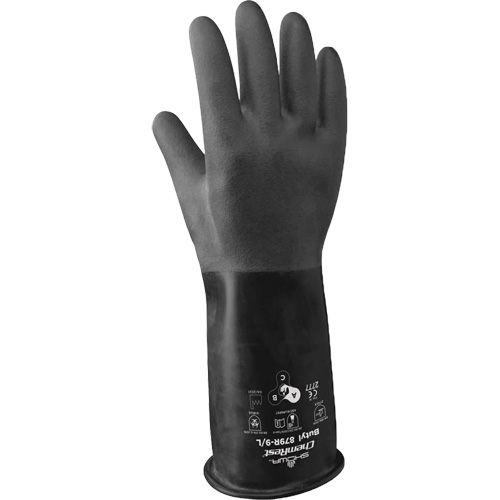 879R Acid-Resistant Gloves, Size X-Large/10, 14" L, Butyl Rubber, 28-mil Auto Electric Service Ltd.