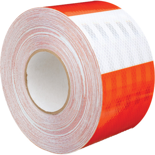 High Intensity Grade Flexible Work Zone Sheeting 382VHIP, 5" W x 150' L, Orange and White Auto Electric Service Ltd.