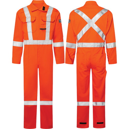 Combinaisons Avenger, 7 oz, Taille 38 grand, Orange haute visibilit&eacute; Auto Electric Service Ltd.