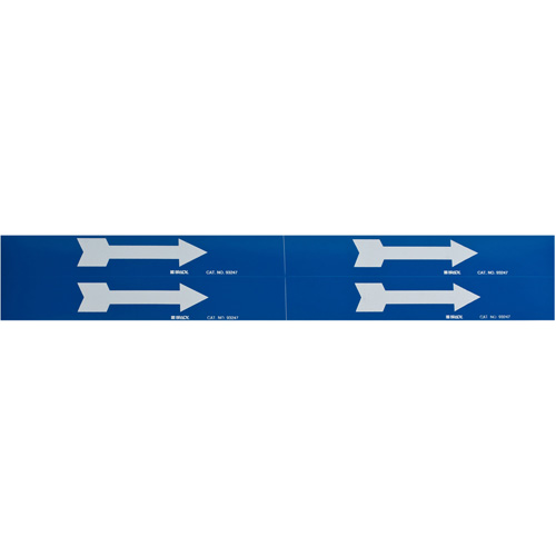 Marqueurs de tuyau avec fl&egrave;ches, Autocollant, 1-1/8" h x 7" la, Blanc/bleu Auto Electric Service Ltd.