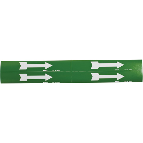 Arrow Pipe Markers, Self-Adhesive, 1-1/8" H x 7" W, White on Green Auto Electric Service Ltd.